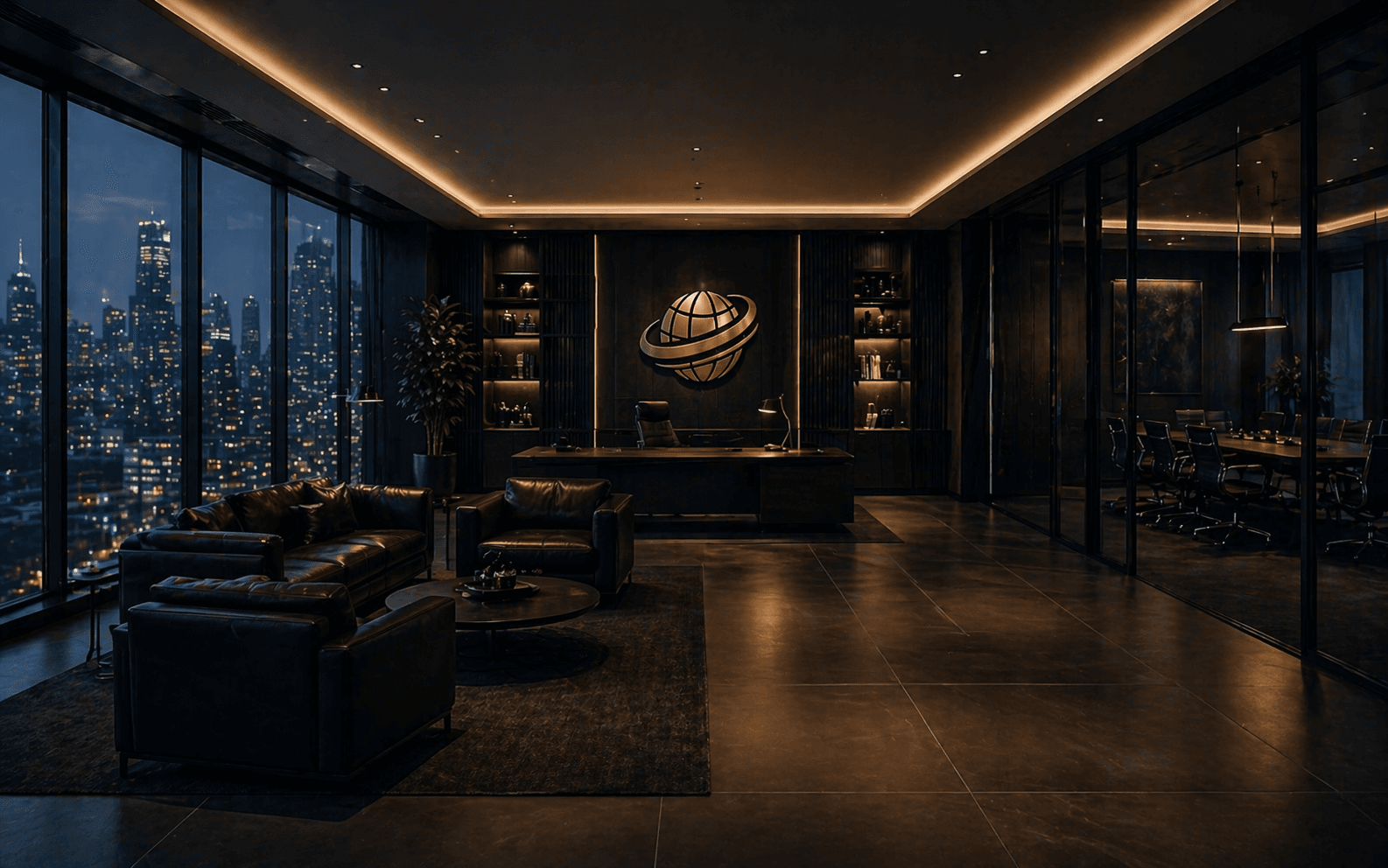 Premium founder-led membership environment with private room atmosphere