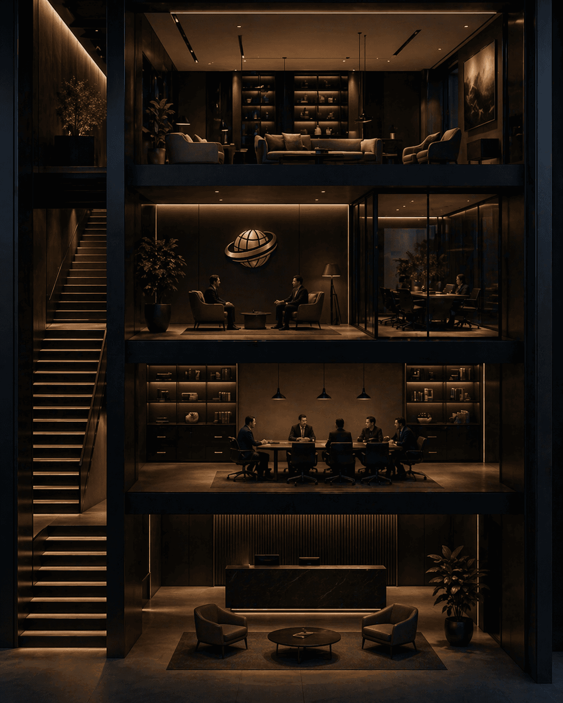 Private membership room previews inside The Business Circle Network platform