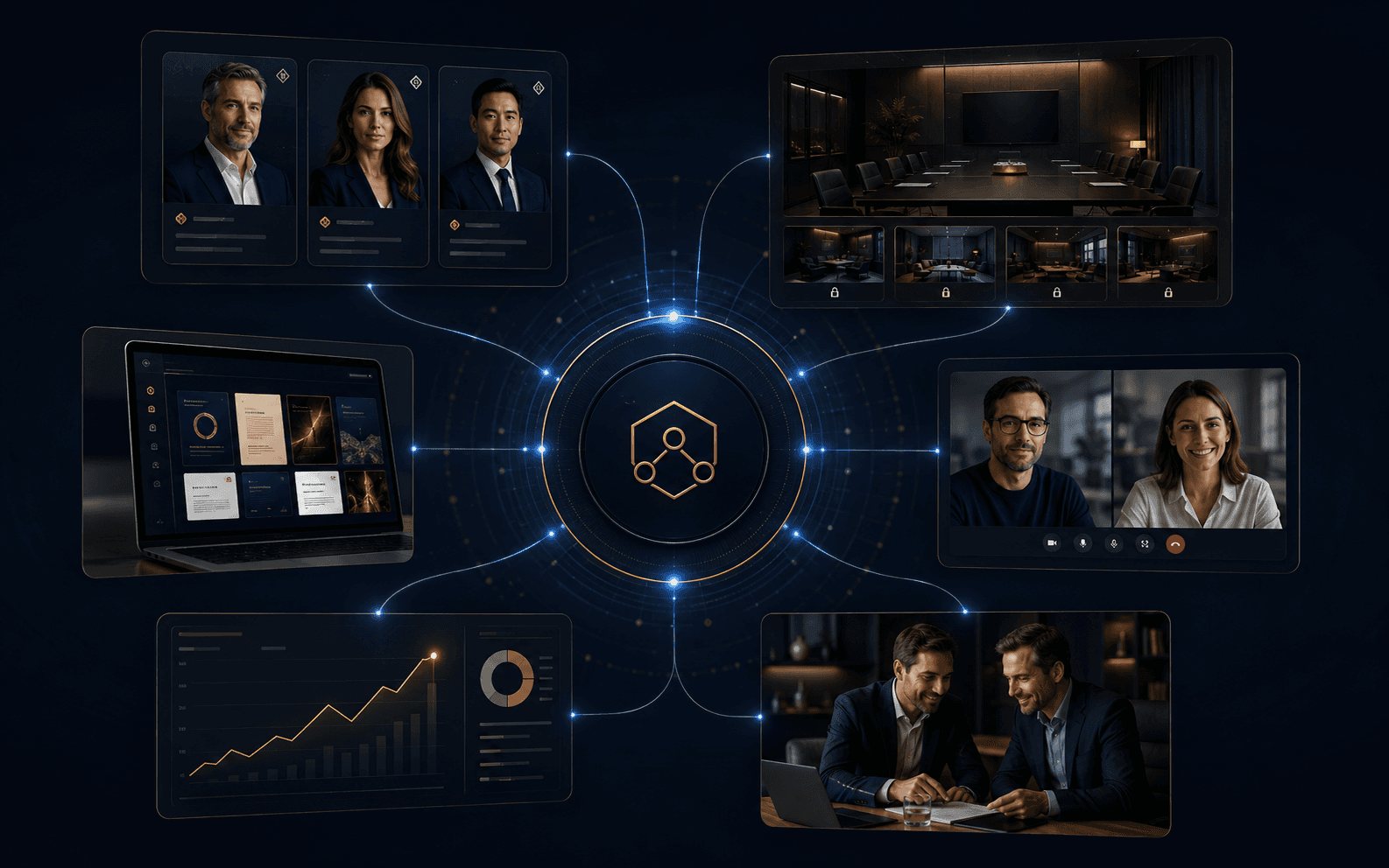 Private founder network ecosystem map shown on a premium digital platform